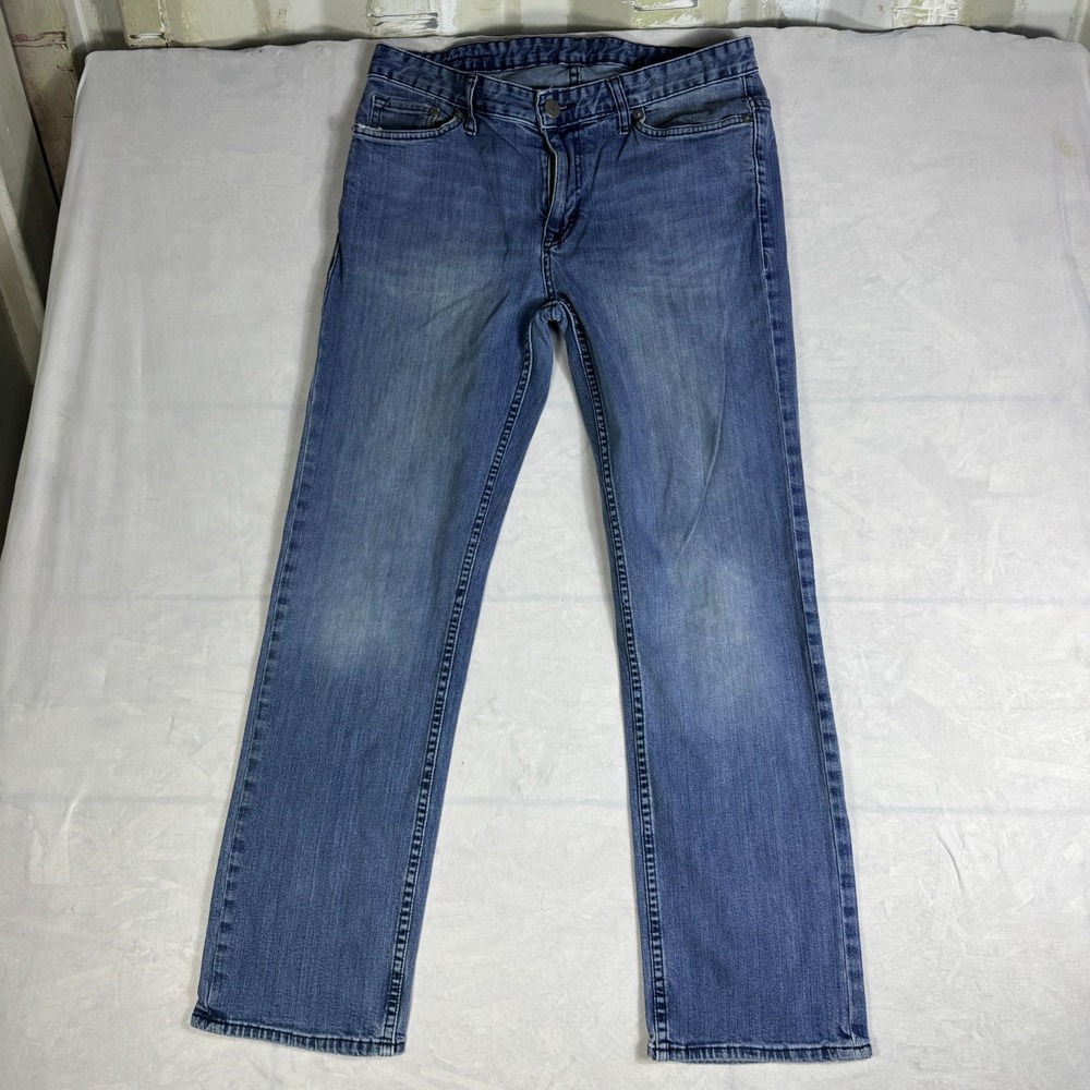 Calvin Klein Mens Straight Jeans Blue Denim Medium Wash Everyday Comfort 32x30